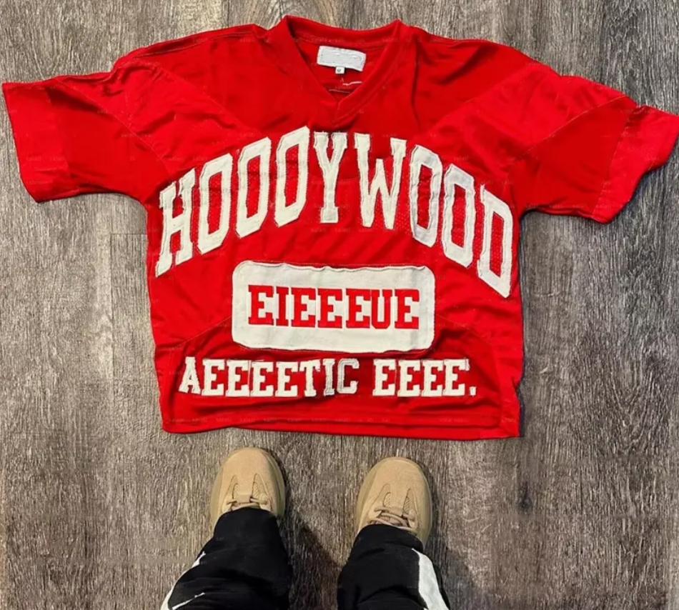 wholesale Applique Patch Embroidery Boxy Cropped Tshirts For Men