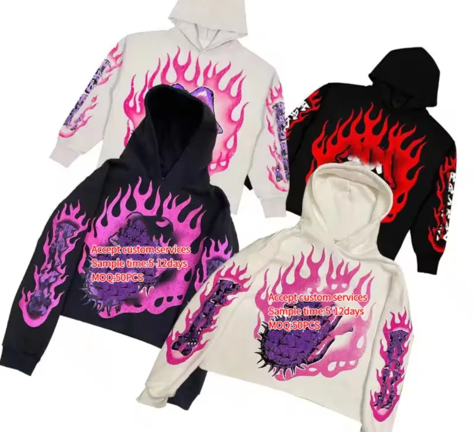 Vintage Stringless Pull Over Heated Hoodies Sweatshirts wholesale