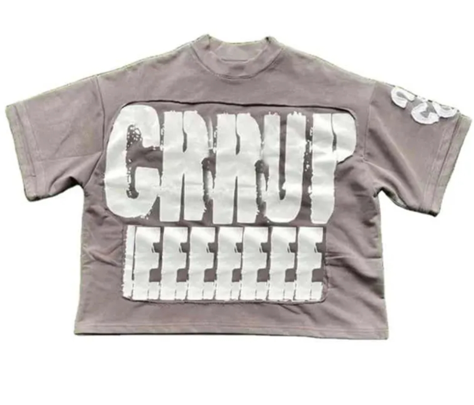 Manufacturer Custom Tee Vintage Acid Wash Cropped Boxy Fit T Shirt