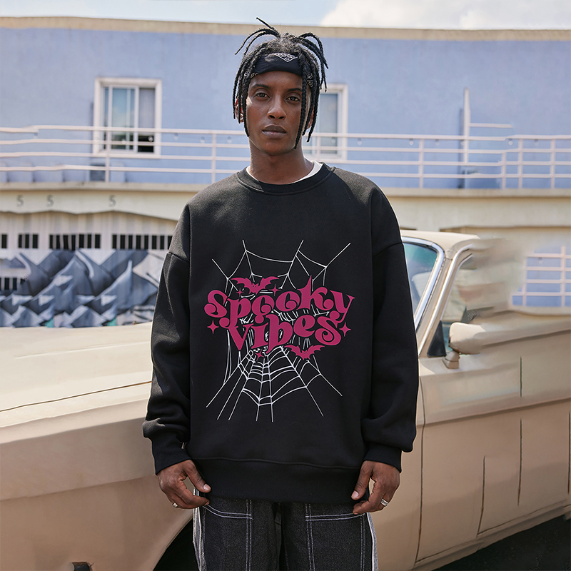 Y2k Clothing Crewneck Spider Men's Hoodies & Sweatshirts wholesale